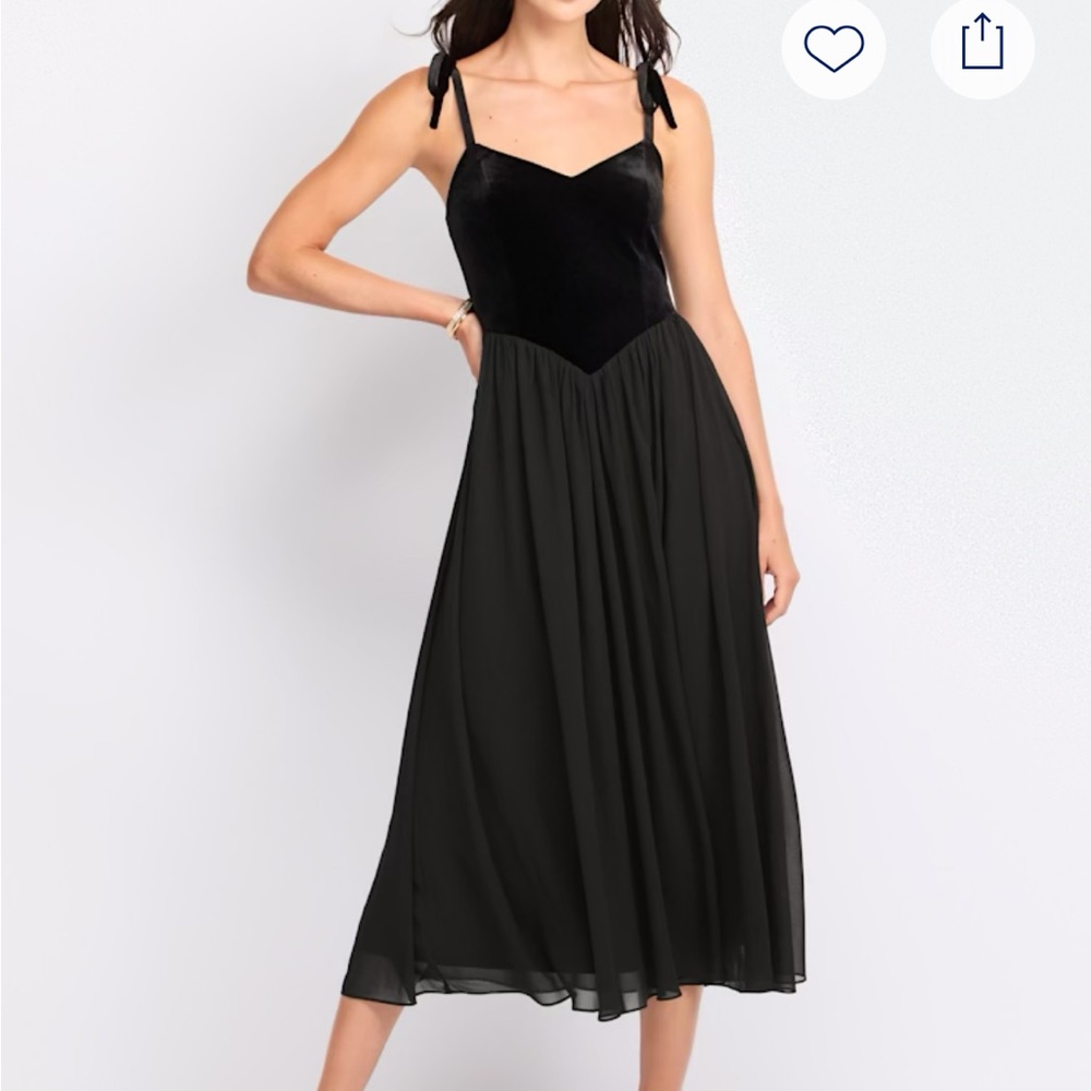 Lucy Paris Black Velvet Maxi Dress